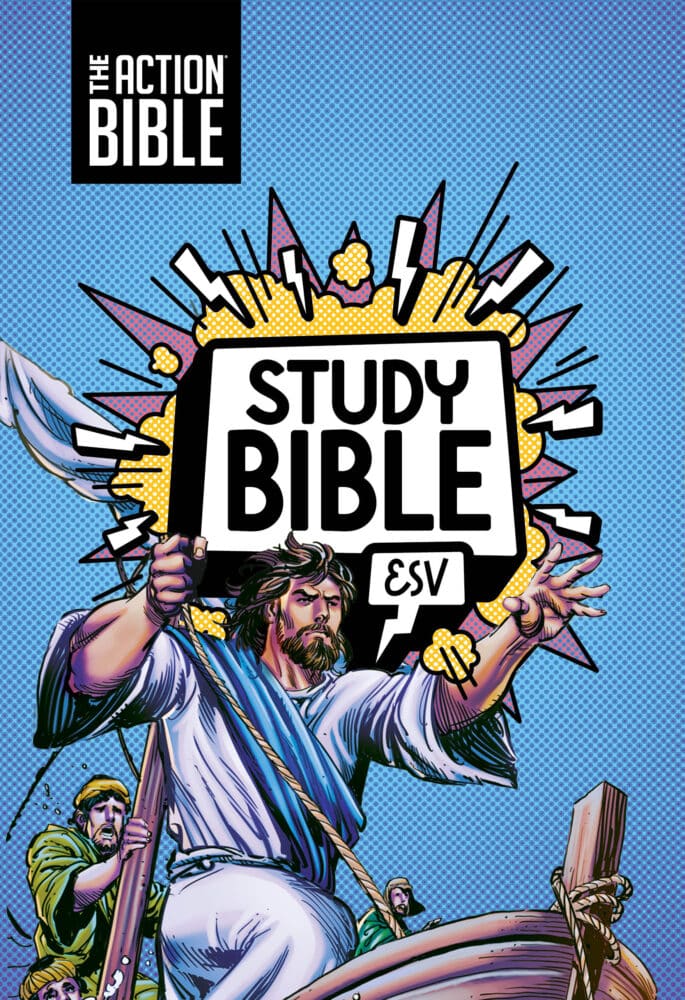 The Action Bible Study Bible ESV - Blue Imitation Leather