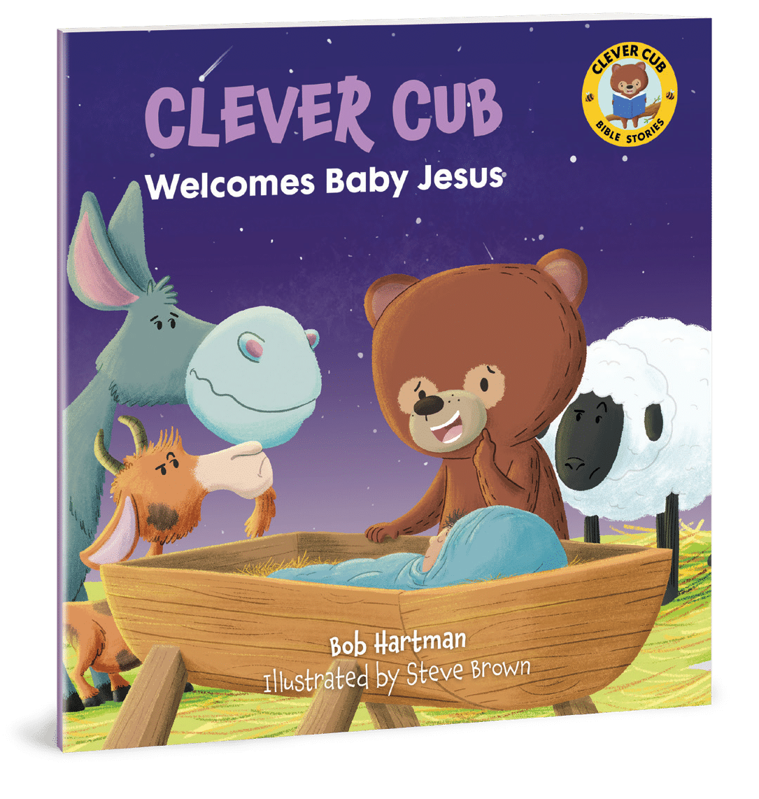 Clever Cub welcomes baby Jesus book cover image