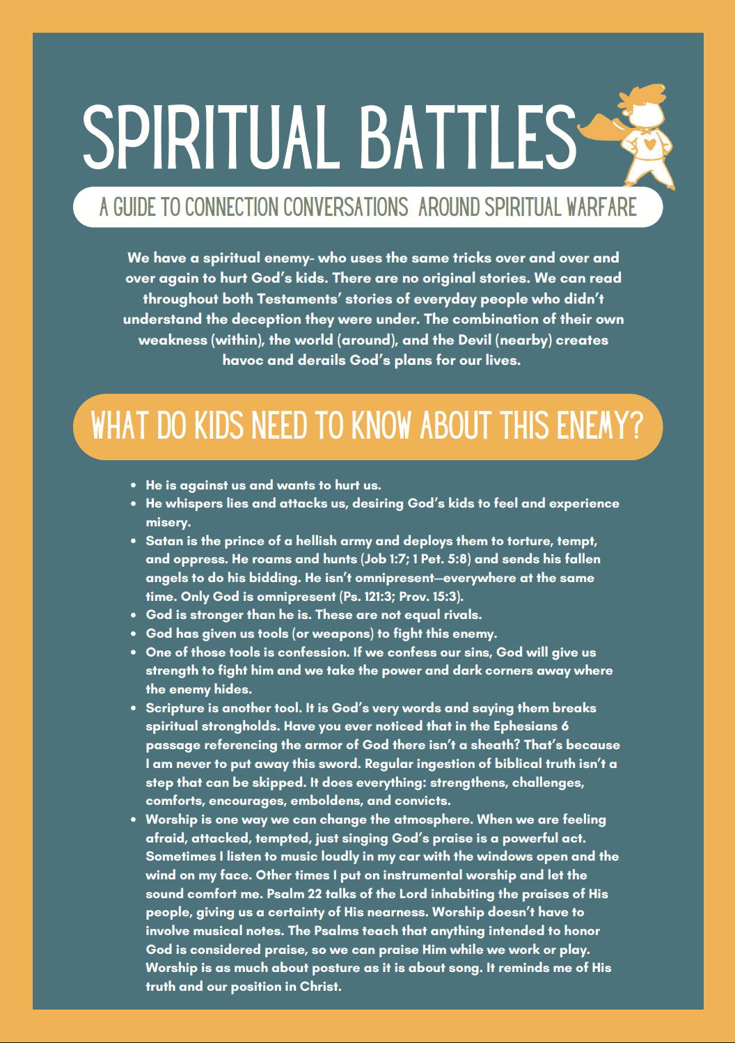 Strongheart Series Spiritual Battles handout