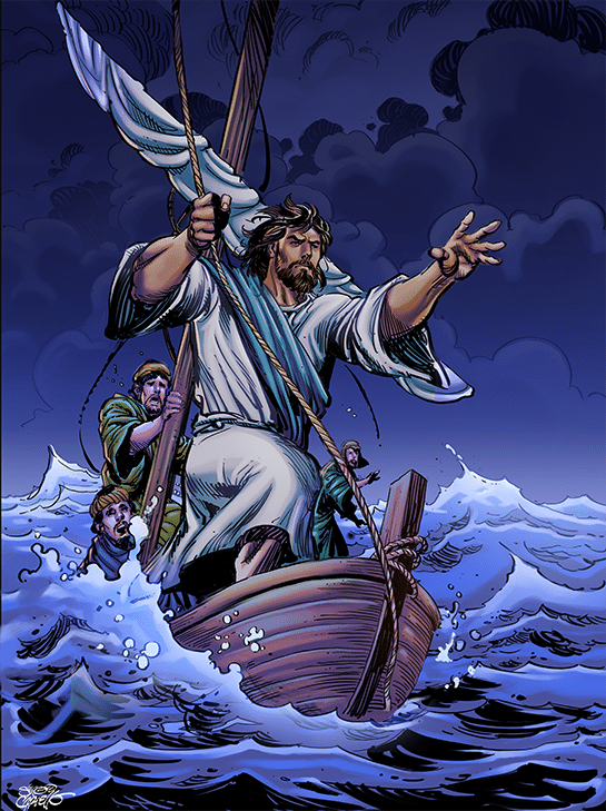 Jesus in the boat